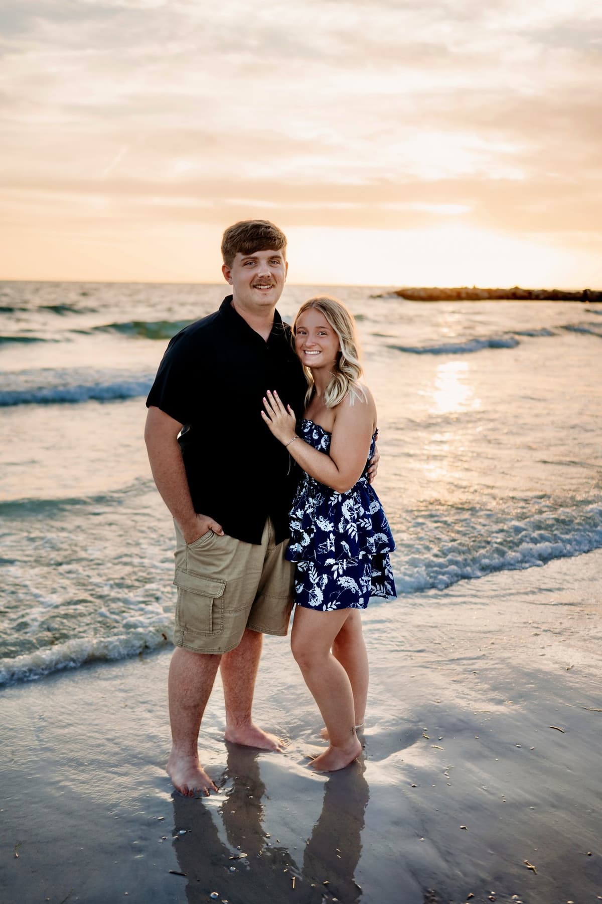 Ryan Gretz, owner of Redline Landscaping & Snow Removal, with Shelby